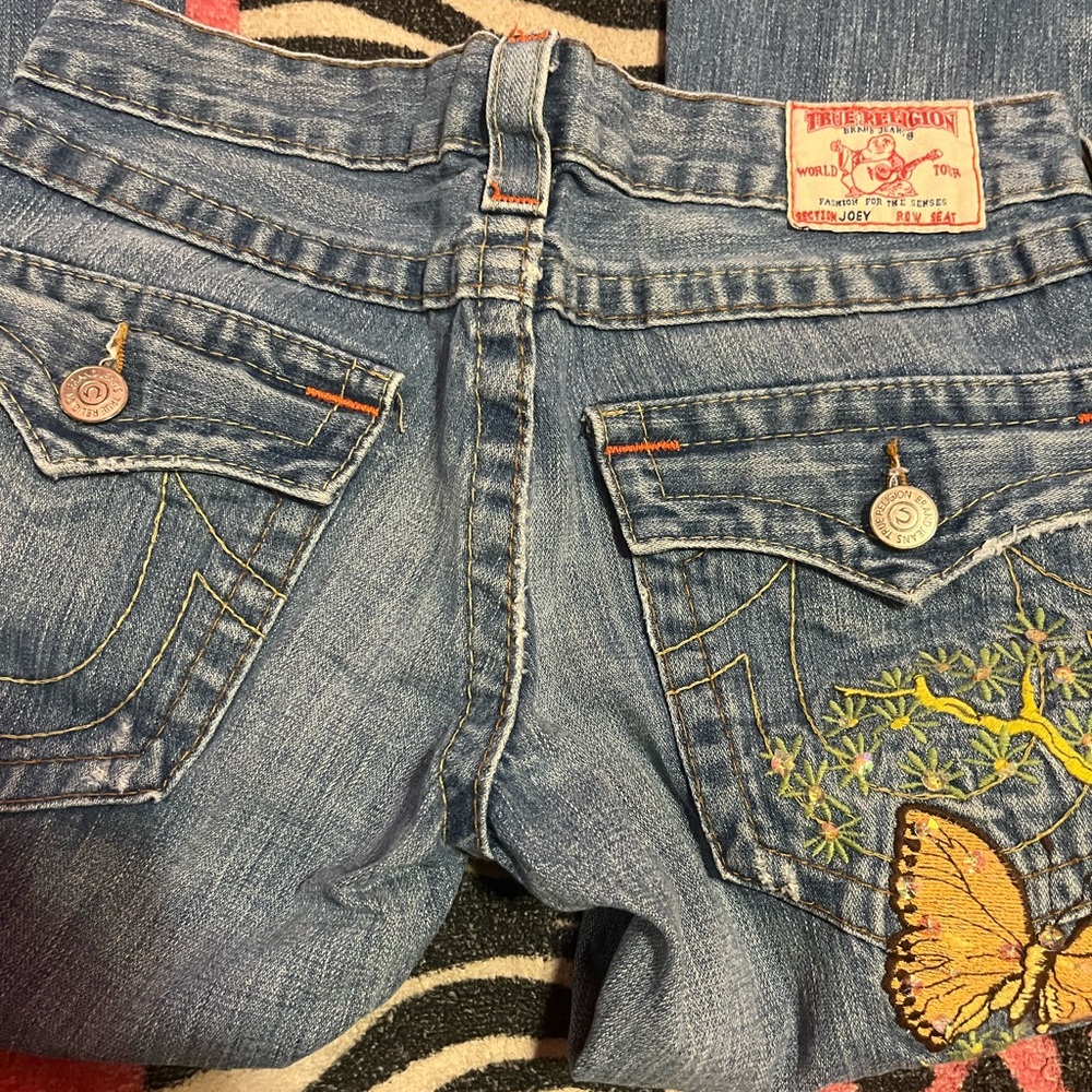 Vintage True Religion Embroidery Butterfly bootcut jeans - Picture 4 of 9